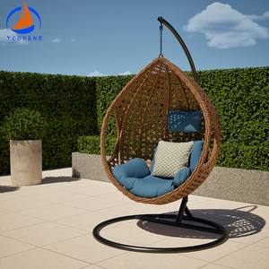 Chaise suspendue en rotin en forme d'œuf pour patio, siège individuel, avec support – Offre spéciale - Product Image 6