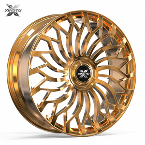 Jantes en alliage forgé XINGTU Performance, concaves profondes, motif turbine doré, jantes personnalisées pour Tesla, <span class=keywords><strong>BMW</strong></span>, Mercedes Benz, Audi, SUV 19-22 - Product Image 1
