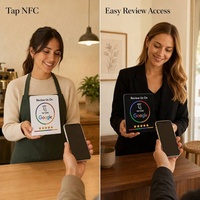 Cartes NFC personnalisées pour avis Google, cartes de visite, cartes d'accès RFID pour réseaux sociaux, cartes PVC programmables avec support et code QR