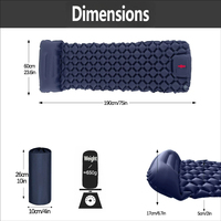 Matelas de camping gonflable vertical de grande taille au design moderne, avec pompe à pied intégrée, surmatelas en TPU, pliable, léger, pour hôtel et extérieur