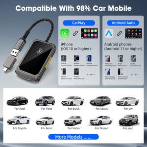 Nouveau boîtier de <span class=keywords><strong>Carplay</strong></span> sans fil universel portable filaire à sans fil pour iPhone <span class=keywords><strong>Apple</strong></span> <span class=keywords><strong>Carplay</strong></span> et Android Auto <span class=keywords><strong>Carplay</strong></span> adaptateur 2 en 1 - Product Image 5