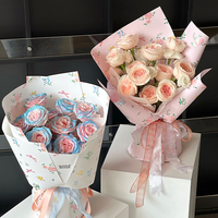 Nouveau Papier d'Emballage Imperméable Personnalisé pour Bouquets de Fleurs, Fournitures pour Fleuristes, Saint-Valentin et Fête des Mères 2026