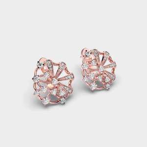 Sparkling Round Brilliant Moissanite <b>Stud</b> Earrings 925 <b>Sterling</b> <b>Silver</b> Beautiful Jewelry for Women Special Occasion - Product Image 2