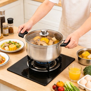 <span class=keywords><strong>Cacerola</strong></span> Profesional de Acero Inoxidable 304 con Tapa, Compatible con Inducción, Fondo Compuesto, Olla para Leche para Cocina Profesional - Product Image 2