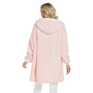 <span class=keywords><strong>Felpa</strong></span> <span class=keywords><strong>da</strong></span> <span class=keywords><strong>donna</strong></span> con cappuccio Casual in flanella con cerniera frontale con Logo TV indossabile coperta pigra traspirante caratteristica <span class=keywords><strong>casa</strong></span> <span class=keywords><strong>felpa</strong></span> - Product Image 3