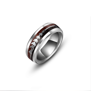 Simple Elegent Man Black Brown Stainless Steel Arrow <strong>Ring</strong> - Product Image 3