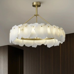 BGST haut de gamme moderne <span class=keywords><strong>cuivre</strong></span> espagne albâtre <span class=keywords><strong>lustre</strong></span> pour Villa <span class=keywords><strong>et</strong></span> salon moderne cristal marbre laiton suspension - Product Image 4