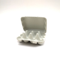 Boutons d'œufs en pâte de papier marron, pièces, écologiques et à usage unique, caille blanche, avec impression colorée