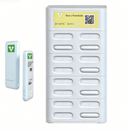 Station de location de batteries de téléphone à 16 emplacements, borne de recharge de batterie partagée, code QR