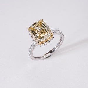Bague en diamant de laboratoire taille coussin en or massif 14 carats avec diamant certifié IGI, élégante bague de fiançailles pour femme, bijoux fins - Product Image 6