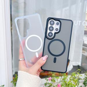 Funda Mate Antideslizante y Resistente a Golpes con Anillo Magnético Fuerte para Carga Inalámbrica Translúcida de Alta Calidad para S26 <span class=keywords><strong>S22</strong></span> - Product Image 6