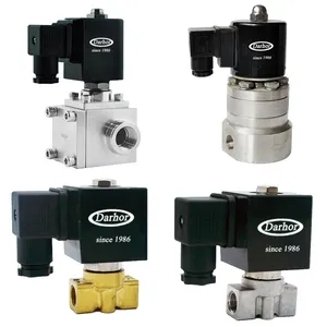 50bar 24V stainless steel brass 200bar 300bar high pressure solenoid valve 220VAC 12VDC 30bar 100bar