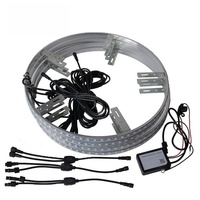 Lumière de roue RGB haute puissance 40W, stroboscope multicolore, bande LED 5050 pour pneu, contrôle par application à distance, anneau LED 6V pour jante, décoration LED