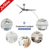 Ventilateur de plafond 1stshine moderne et élégant avec commande vocale, moteur silencieux, design raffiné, télécommande et éclairage LED intégré, robuste