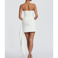 Robe Courte Bustier Femme en Dentelle Cils, Robe de Soirée Sexy pour Femme