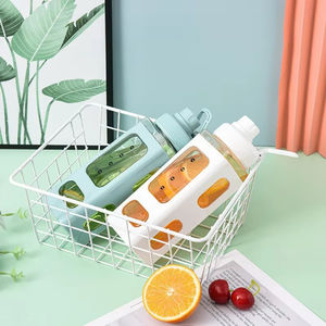 Venta al por mayor: Vaso de viaje de plástico Kawaii de 700ml, linda botella agitadora con pajita para niñas, portátil, para té y leche, ideal como regalo. - Product Image 6