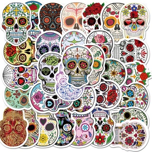 50Pcs Skull Skeleton Horror Graffiti Sticker per Skateboard bagagli Laptop bottiglie telefono adesivi decorativi fai da te - Product Image 4