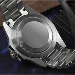 Montre automatique pour homme San Martin 39 mm, cadran brun foncé émaillé rétro, NH34 GMT, 20 bars, montre-bracelet SLN C3 Green Dive SN0136 - Product Image 4