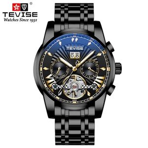 นาฬิกาข้อมือผู้ชาย TEVISE T9005F 9005F ดีไซน์หรูหรา โปร่งแสง เรืองแสง ฟังก์ชั่นอัตโนมัติ กันน้ำ สายสแตนเลส สตีล เครื่องจักรกล - Product Image 4