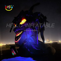 Monstre gonflable géant de décoration gonflable de Halloween avec la lumière menée