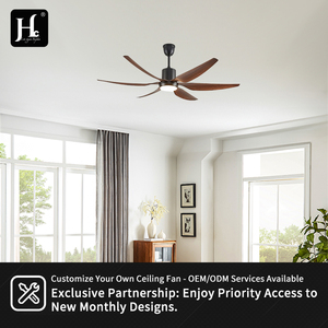 Ventilador de techo negro de 42 pulgadas con lámpara, motor DC, aspas de plástico decorativas modernas, ventilador de techo con lámpara de diodos emisores de luz (LED) y motor DC. - Product Image 4