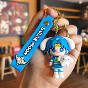6 thiết kế mới chất lượng cao dễ thương Anime thủy thủ <span class=keywords><strong>MARS</strong></span> PVC mini hình Keychain cho ba lô trang trí - Product Image 6