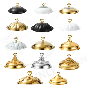 FLEY Luxury Gold Plated Round Chafing Dish 8L Stainless Steel <strong>Buffet</strong> <strong>Warmer</strong> for Restaurant Hot Pot &amp; Wedding Party - Product Image 3