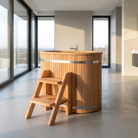 Vapasauna Outdoor-Sauna Kaltwasserbecken mit Edelstahl-Auskleidung 1-Personen-Badewanne für Villa, Fitness-Studio, Hotel, Heim-Spa-Nutzung OEM ODM Unterstützung