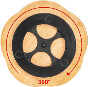 Khay chia Tre 6 khe, đĩa khai vị tròn 12 "cho đồ ăn nhẹ/trái cây, thân thiện với môi trường - Product Image 4