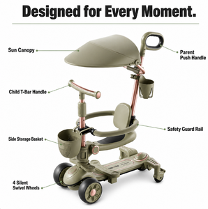 Scooter enfant pour bébé 3 en 1 bébé terre <span class=keywords><strong>Tricycle</strong></span> drôle enfants pousser Scooter monter sur jouets voiture enfant Scooter - Product Image 3