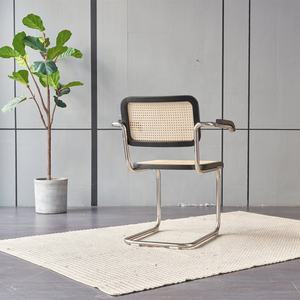 Fauteuil en bois massif ASH vintage de style nordique <span class=keywords><strong>chaise</strong></span> de salle à manger en rotin naturel - Product Image 6