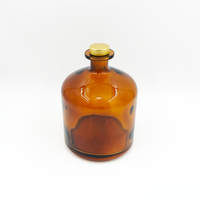 Diffuseur de parfum d'aromathérapie en verre de grande taille 1L, couleur personnalisée, avec bouchon en liège pour un usage domestique, emballé dans un carton