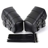 Sac de réservoir de moto Sacs de selle en cuir imperméables avec housse de pluie pour moto Sac latéral
