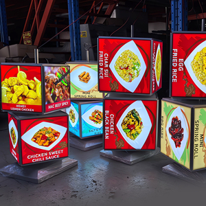 Nhà Máy bán hàng trực tiếp Cubic hiển thị LED hộp đèn xoay Cube menu trình bày hình chữ nhật hình dạng - Product Image 4