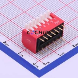 DP-07RP DIP Switch Through hole Component (THT) Switch Piano Key Single Pole Single Throw 7 2.54mm - Product Image 1