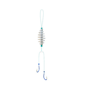 Ligne de pêche Aohu à double hameçon spiralé pour la pêche à la carpe argentée et à la carpe à tête de poulpe, hameçons Ise Ni pré-noués. - Product Image 1