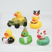Jouet de bain canard en caoutchouc chat mignon, canard flottant en PVC animal kawaii à presser pour enfants, cadeau pour la douche de bébé, vente en gros personnalisée