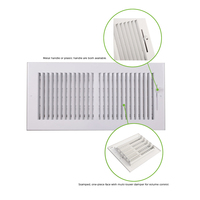 Lakeso Parois latérales de plafond Grille d'alimentation en air verticale à 2 voies Registres d'aération en acier Diffuseurs d'air ventilation HVAC