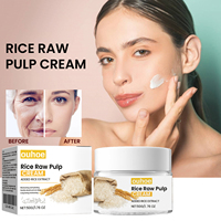 Crème Visage Hydratante au Riz Blanc et Protéines de Riz Hydrolysées Éclaircissante Anti-UV Tous Types de Peau Marque Privée