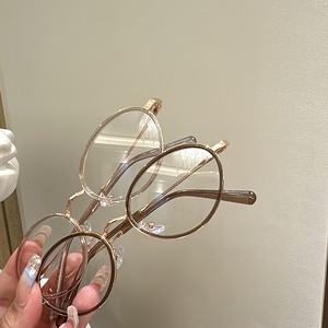 Gafas de Moda con Montura Ovalada Chapada en Oro, Lentes de Resina, Montura Completa, Unisex, Tendencia de Moda Danyang 210736 - Product Image 4