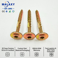 Tornillos de acero al carbono Malaxy con cabeza de puente, tornillos autorroscantes para madera, tornillos estructurales con recubrimiento exterior