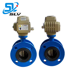 High Precision Stainless Steel Electric Double Flange Butterfly Valve