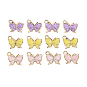 Colgante de Mariposa en Acero Inoxidable, Color Aleatorio, para Hacer Pulseras, Accesorio de Joyería - Product Image 5