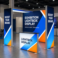 Boîte à lumière LED SEG en tissu pliable sans outil, impression personnalisée, cadre PVC, toile de fond pour salon professionnel et exposition