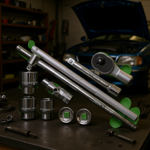 Fasano 10 Piece <b>Socket</b> Wrench Set Metric Chrome Vanadium Steel Automotive Repair Tools - Product Image 3