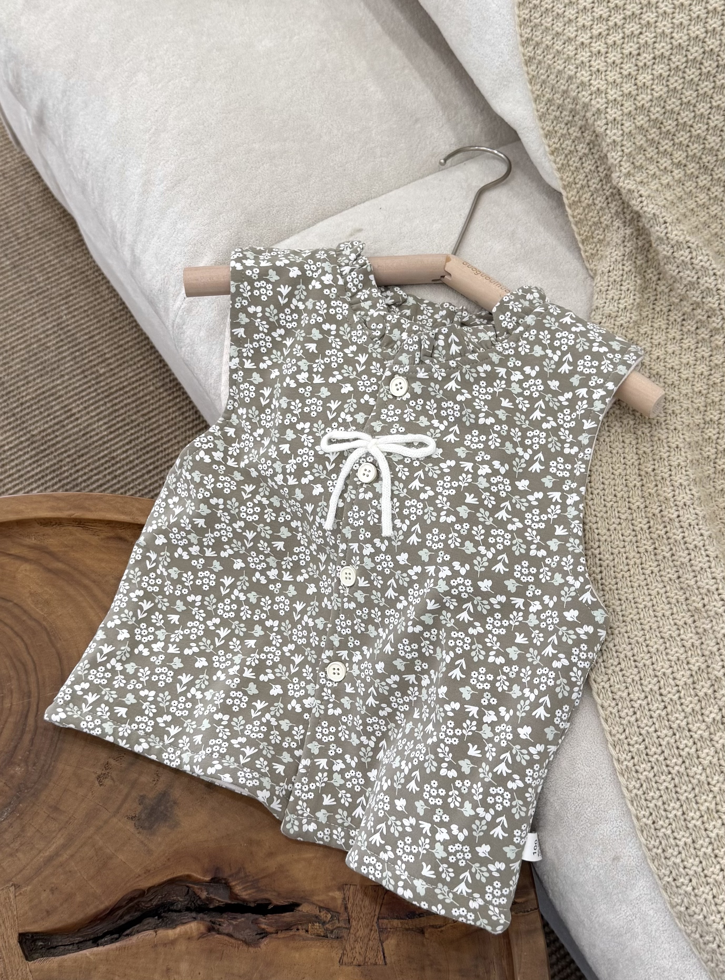 Dark-colored floral print