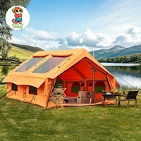 Tente de camping gonflable 12m, grande tente de camping extérieure pour la nuit, équipement de camping en PVC, colonne d'air, imperméable, portable