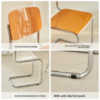 Chaise flottante minimaliste nordique Design créatif en métal pour salle à manger et salon pour bureau loisirs inspiré tabouret de magasin de thé au lait