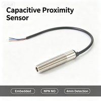 Sensor Proximitas Kapasitif NPN NO 3-Kawat Terintegrasi Jarak Deteksi 4mm