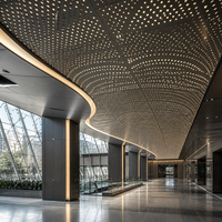 Panneau décoratif architectural à motif personnalisé, découpe laser, aluminium perforé, mur-rideau, insonorisant, ignifuge, isolation thermique